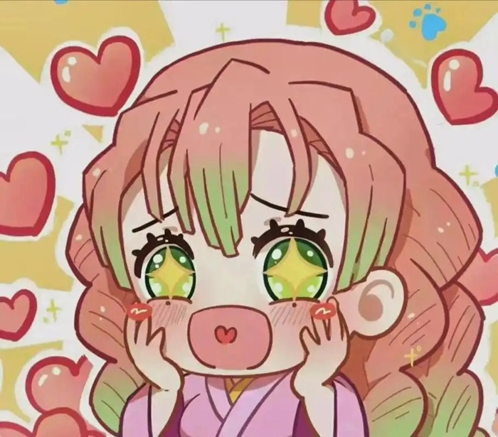 Tình bạn qua hình ảnh chibi mitsuri and shinobu dễ thương