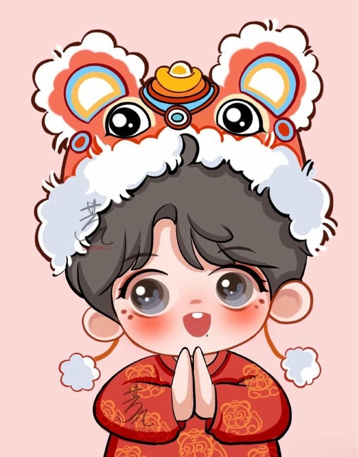 Sưu tầm hình tết chibi phong cách dễ thương