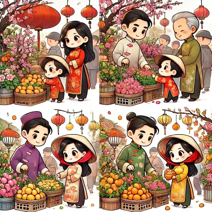 Khám phá anime chibi ngày tết cực dễ thương