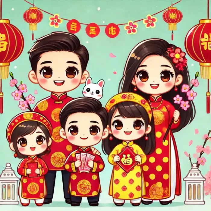 Tạo ngay hình chibi tết cho bé siêu đáng yêu