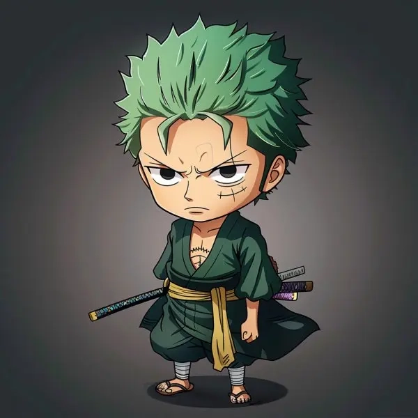 Tải ngay zoro chibi transparent nền trong suốt