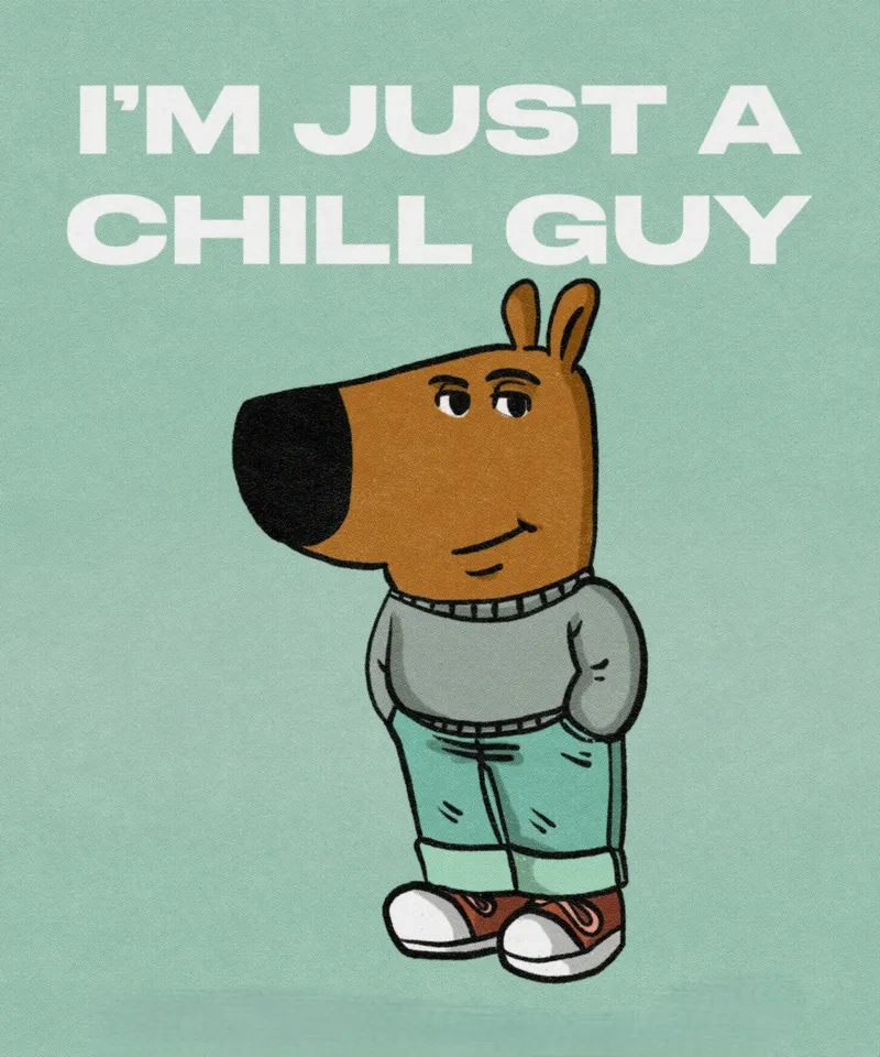  Khám phá loạt ảnh meme chill guy khiến dân mạng phát cuồng 