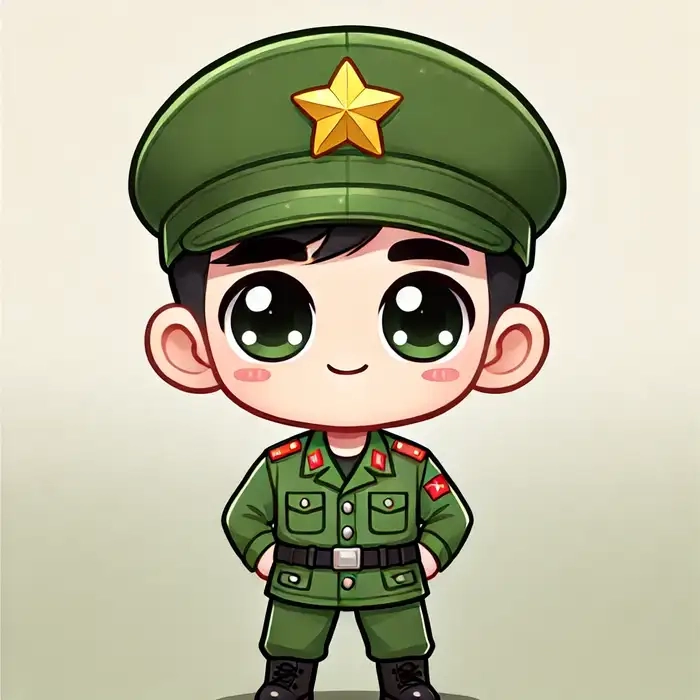 Ngắm nhìn các hình bộ đội chibi sinh động