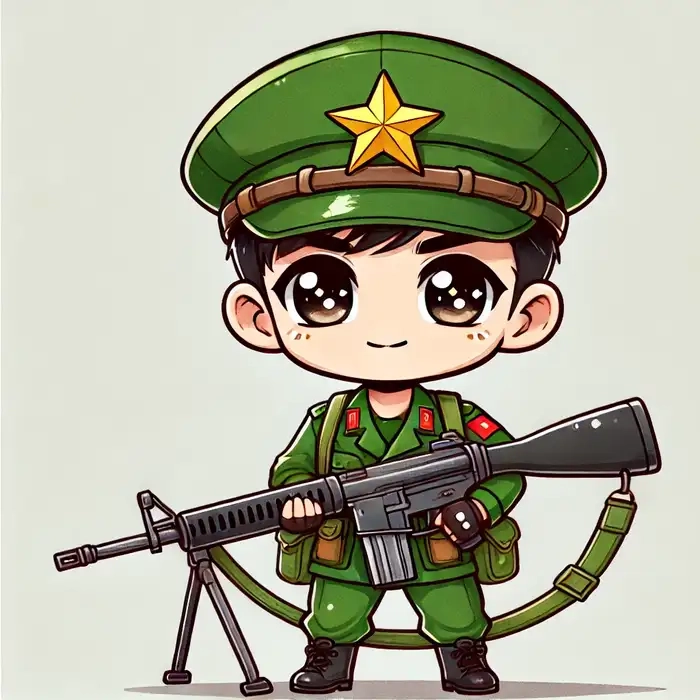 Khám phá các mẫu ảnh bộ đội chibi đẹp