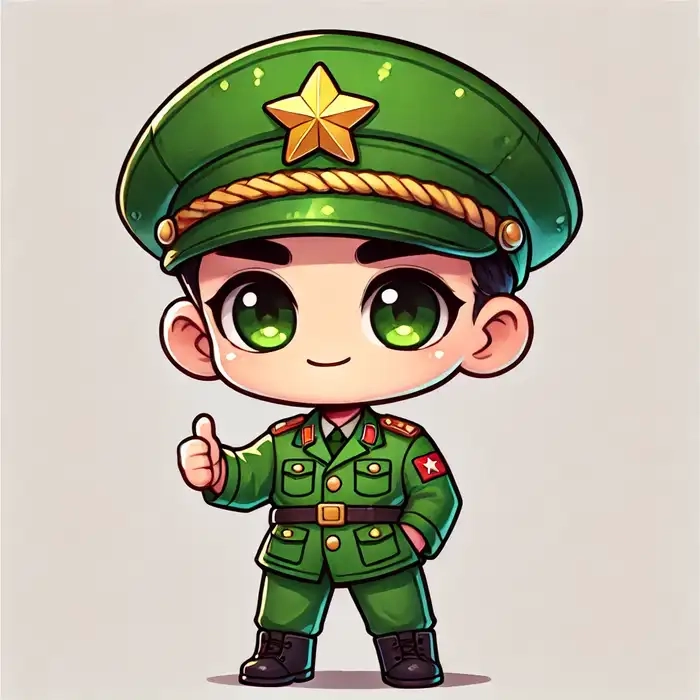 Đừng bỏ lỡ các hình ảnh chú bộ đội chibi độc đáo