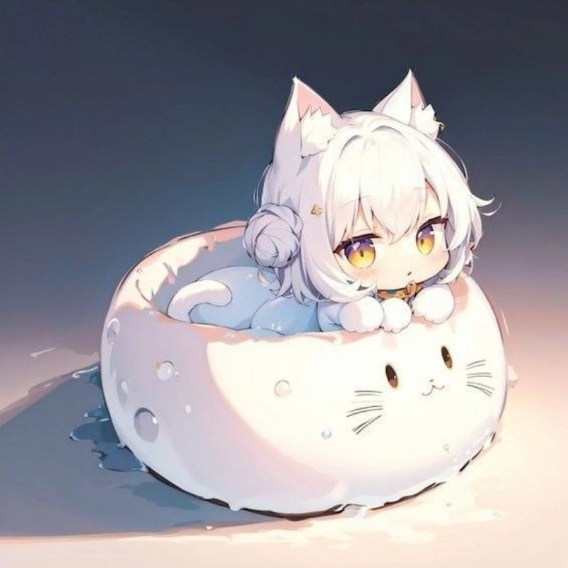 Ảnh mẹ và con gái chibi cực tình cảm