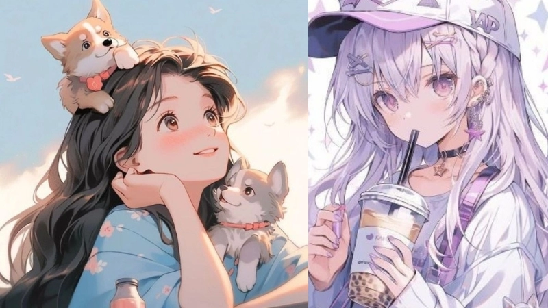  Tải ngay loạt ảnh cô gái chibi buồn cực kỳ dễ thương 
