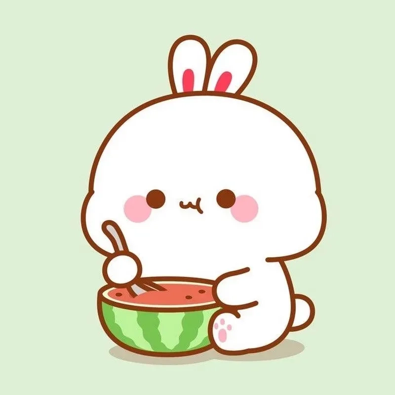 Hình ảnh dễ thương thỏ chibi cute siêu dễ thương