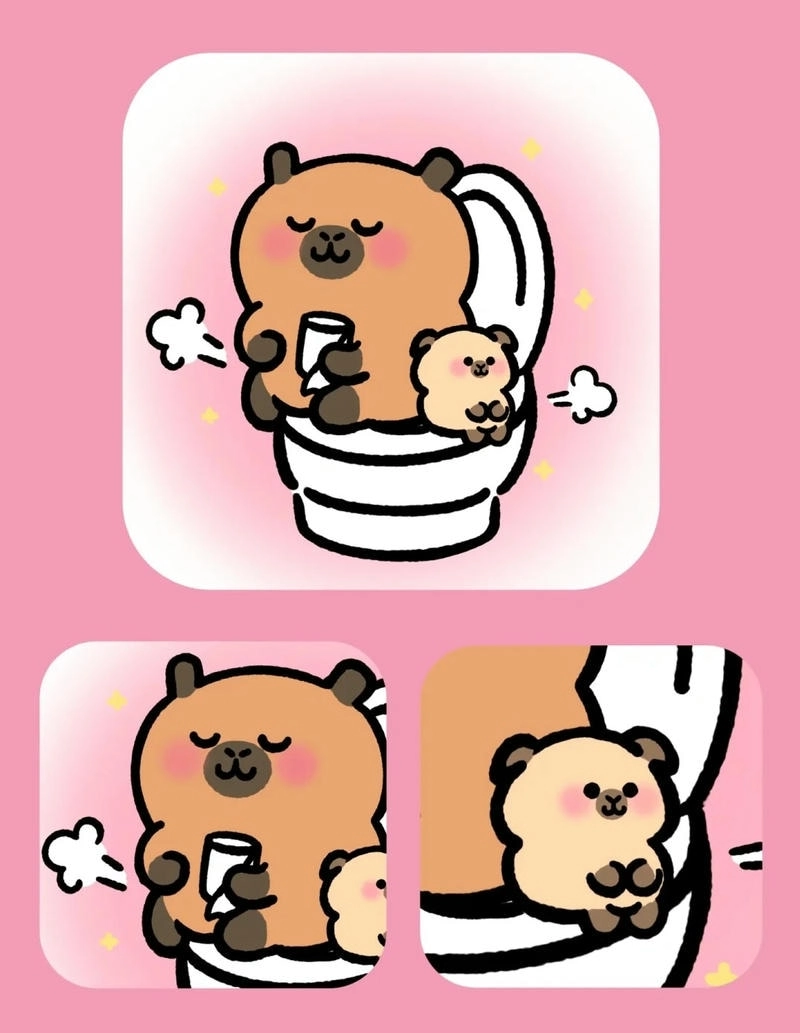 Khám phá ngay cute chibi capybara dễ thương