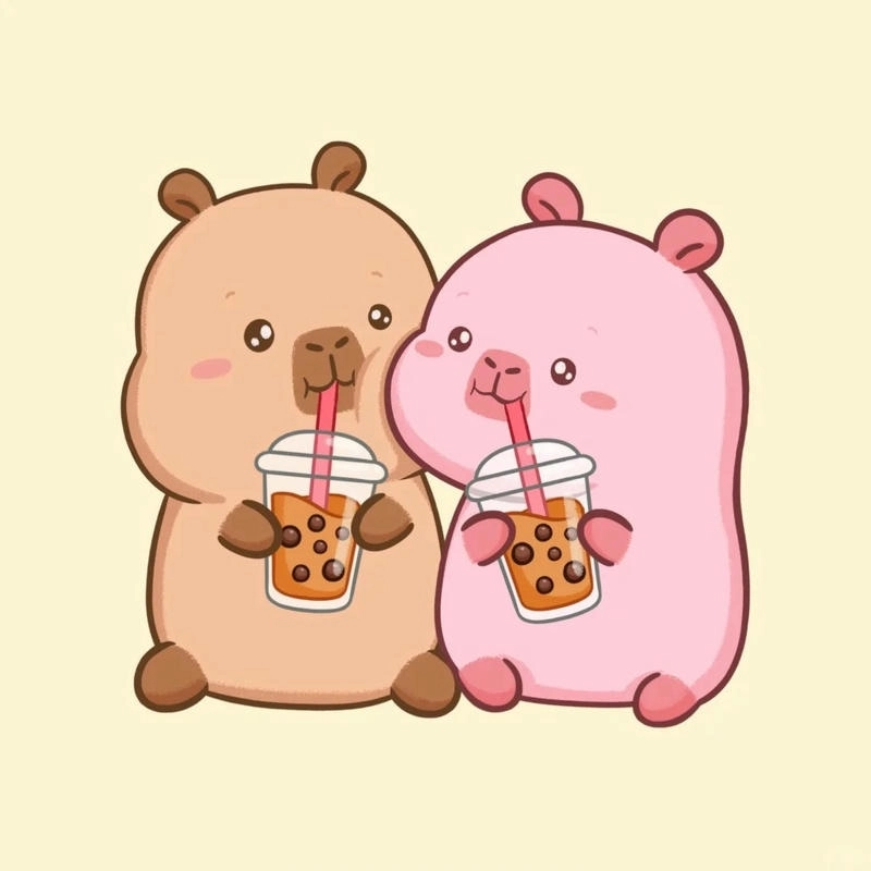 Cài ngay hình ảnh nền hình ảnh nền capybara chibi cute sống động