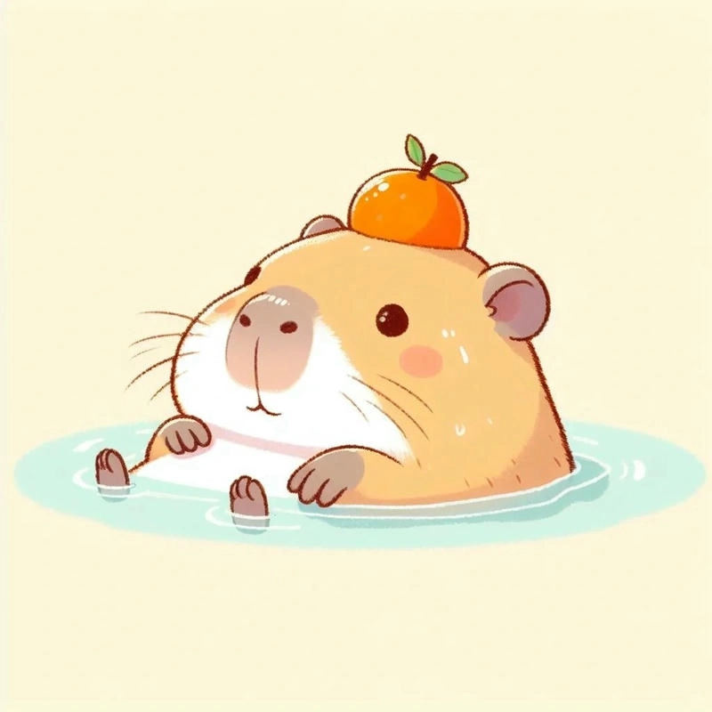 Bộ sưu tập capybara chibi đơn giản siêu đáng yêu