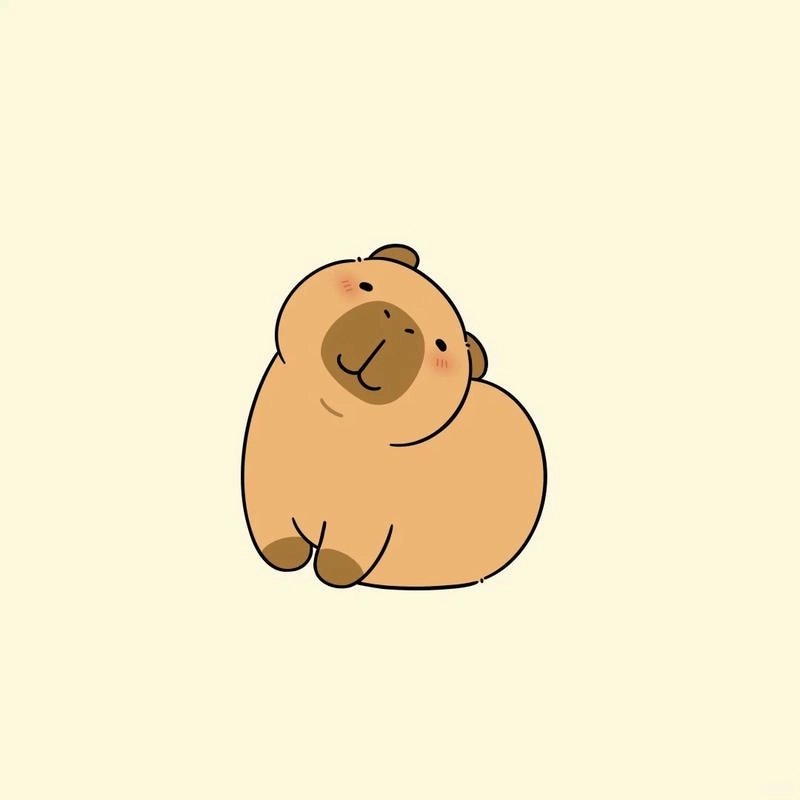 Chiêm ngưỡng bộ chibi capybara cute đáng yêu