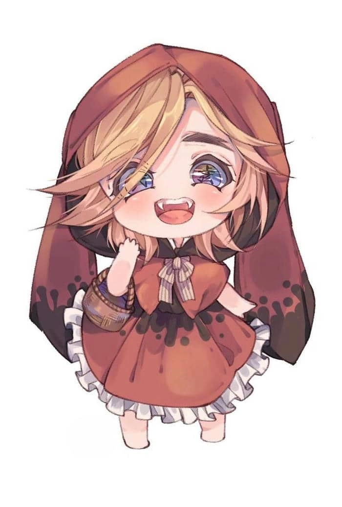 Ảnh Douma chibi mang phong cách hoạt hình đáng yêu
