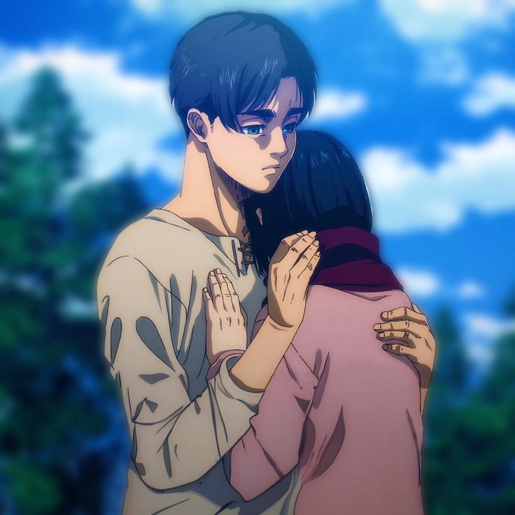 Eren x Mikasa fanart ngọt ngào pha bi kịch