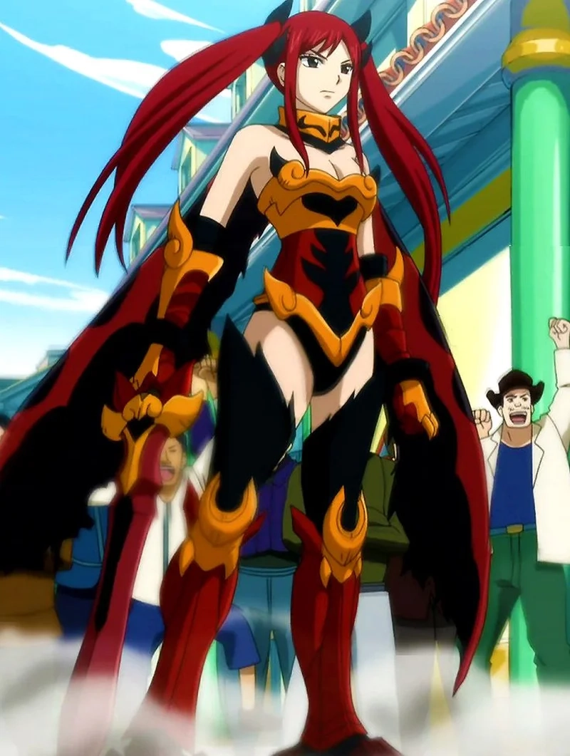 Erza Scarlet anime thu hút với thần thái lạnh lùng và dũng cảm