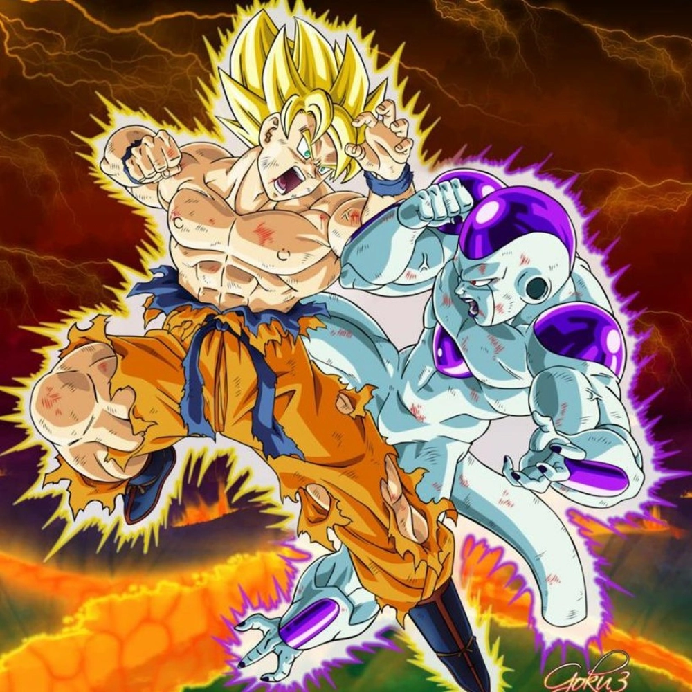 Frieza x Goku đối đầu cân não giữa ánh sáng tối