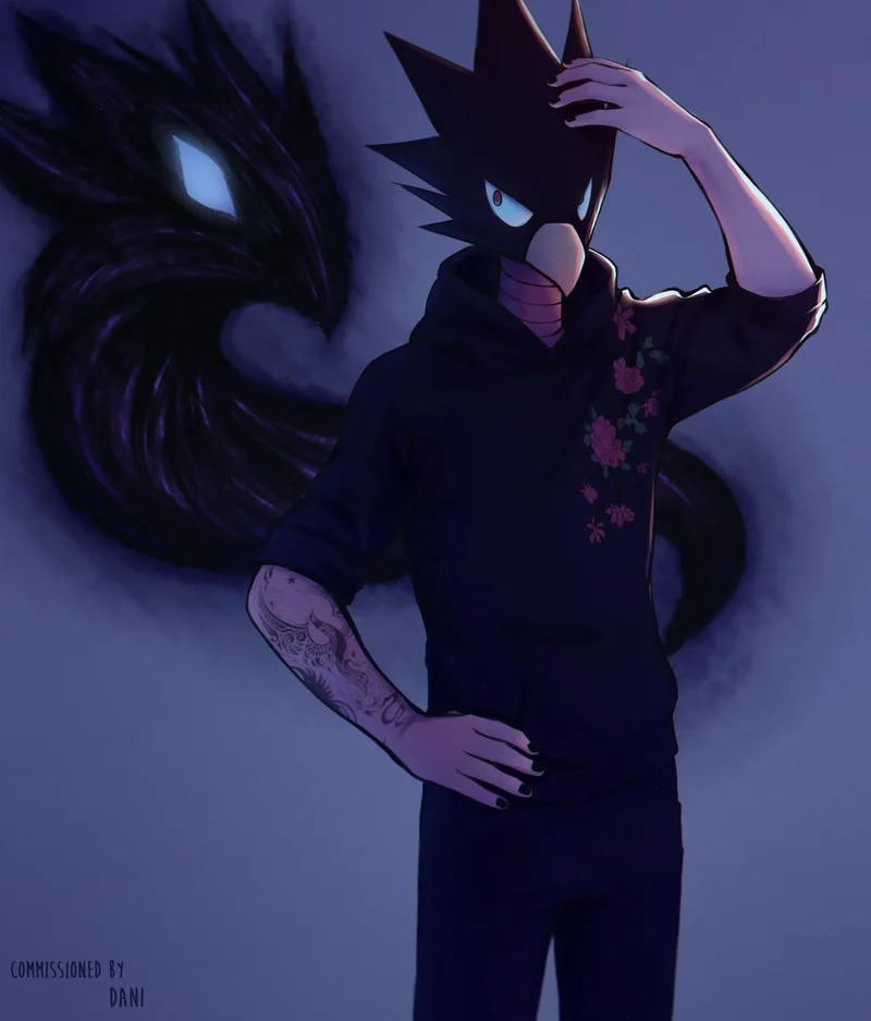 My Hero Academia Tokoyami bóng tối sống động