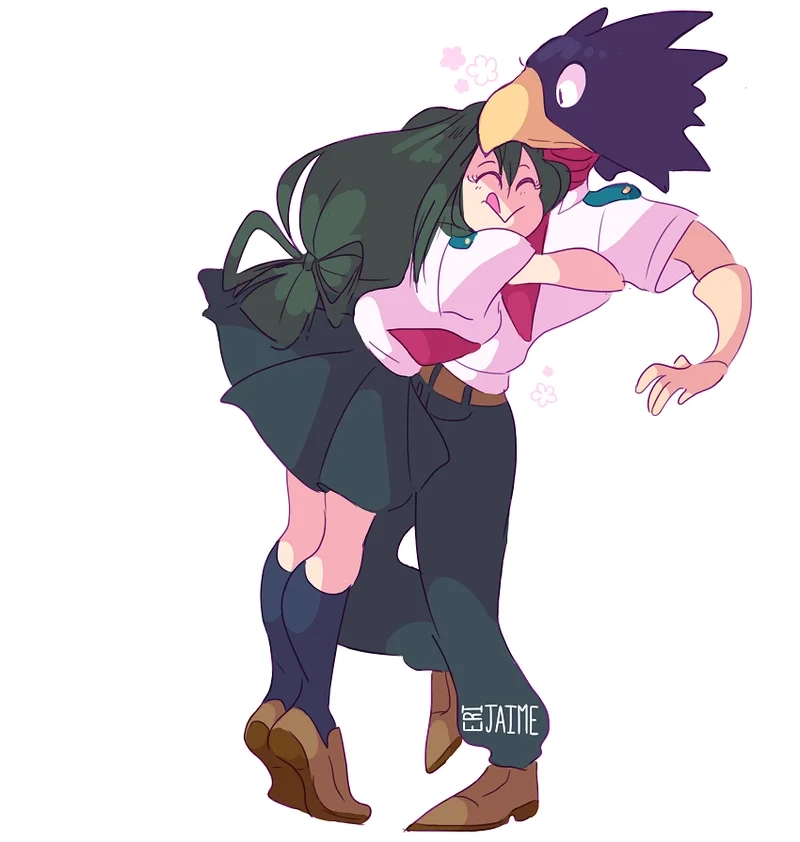 MHA Tsuyu x Tokoyami đồng điệu từ ánh nhìn