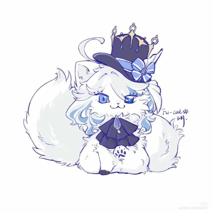 Tải ảnh furina chibi no background dễ dùng chỉnh sửa