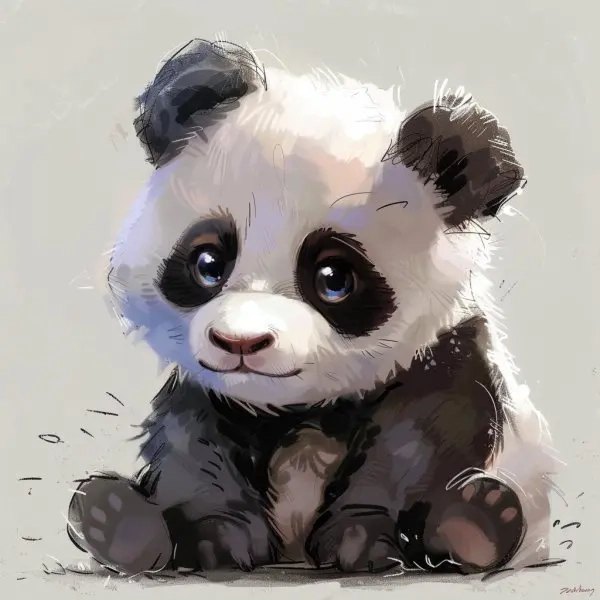 Ấn tượng với gấu trúc chibi avatar cute phong cách riêng