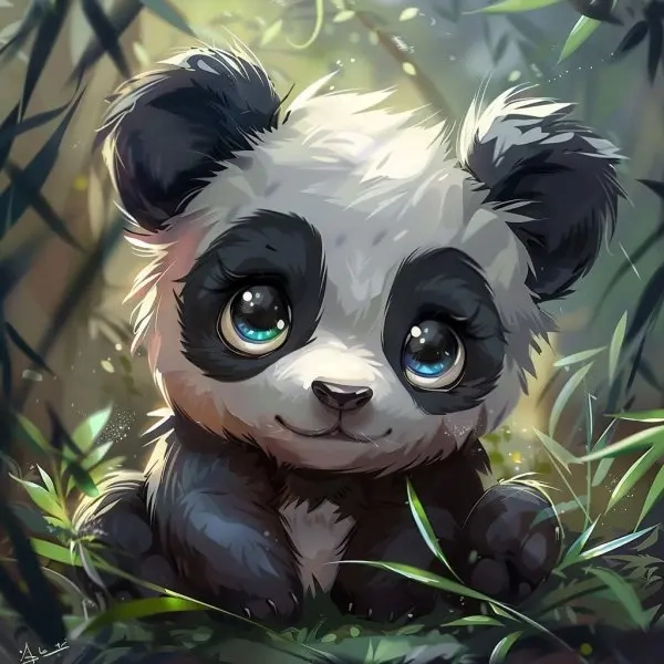Siêu dễ thương với avatar chibi cute chibi gấu trúc