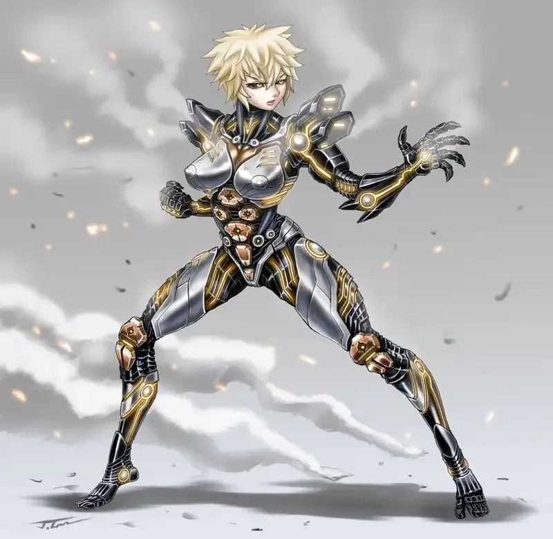 Anime Genos hiện thân của sức mạnh và lòng trung thành
