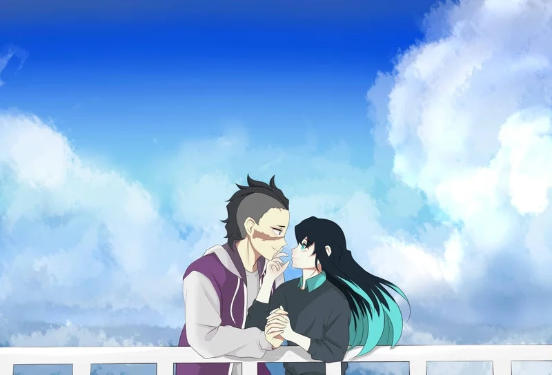 Genya x Muichiro cute mang đến những phút giây ngọt ngào