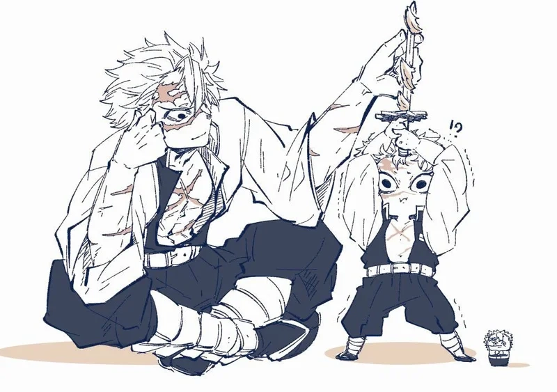 Genya x Sanemi tình cảm dằn vặt qua từng ánh mắt