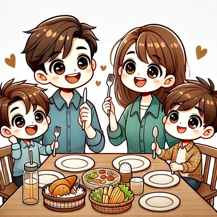 Khám phá ngay ảnh gia đình chibi