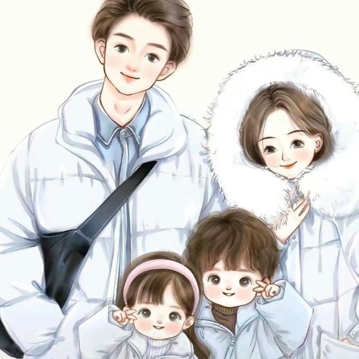 Ý tưởng độc đáo cho tranh gia đình chibi