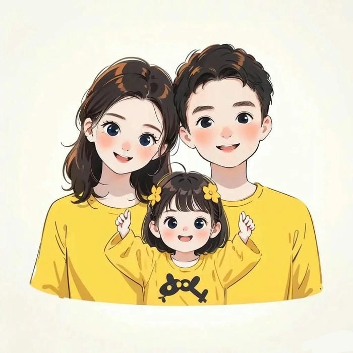 Tuyển tập đẹp mắt hình gia đình chibi