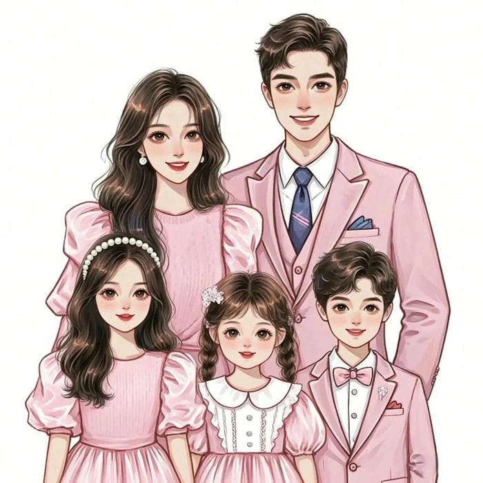 Tổng hợp dễ thương chibi gia đình