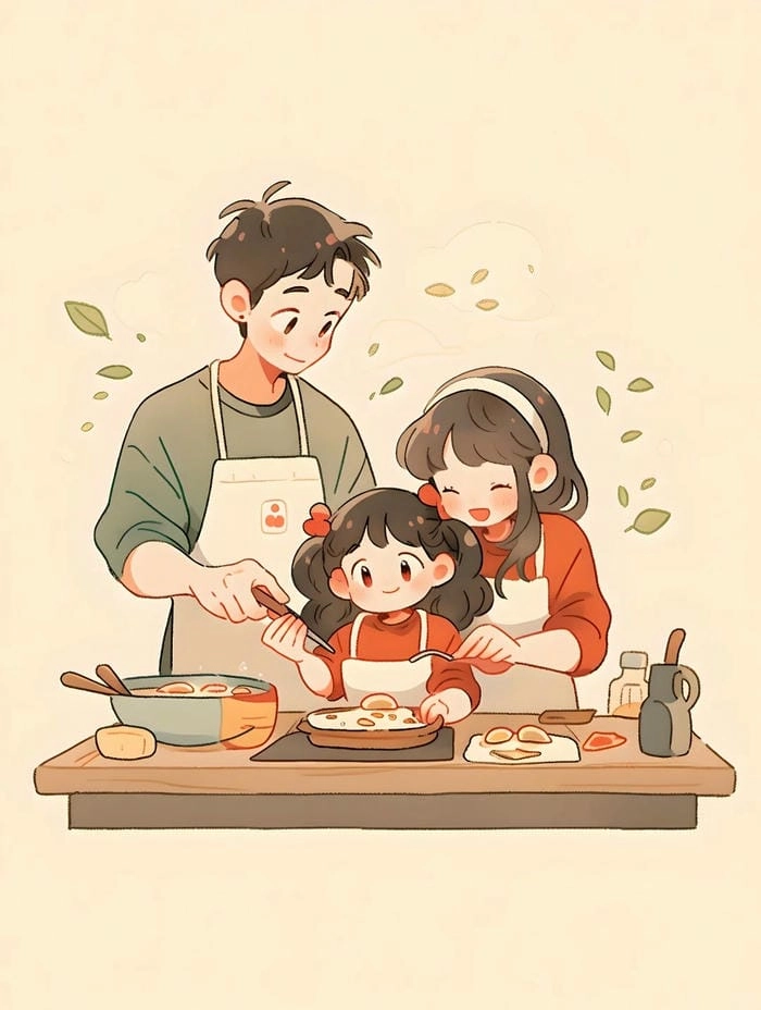 Tuyển chọn ảnh gia đình chibi cute