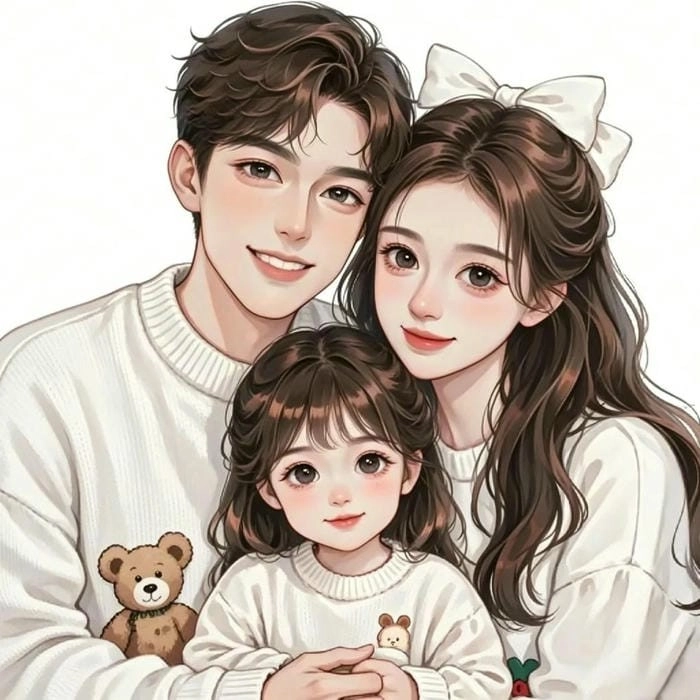 Cảm hứng sáng tạo từ hình chibi gia đình