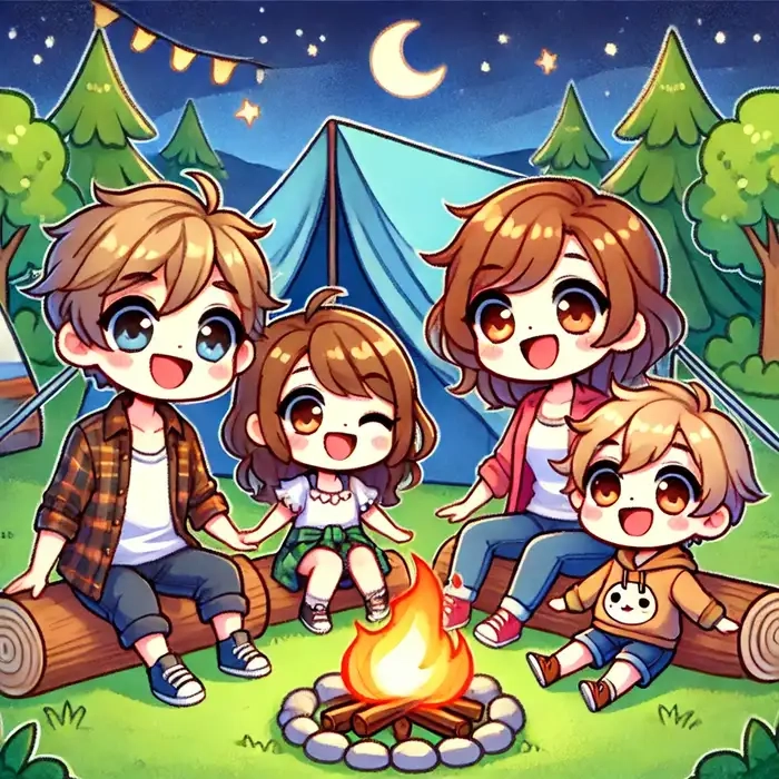 Lưu giữ khoảnh khắc qua hình ảnh chibi về gia đình