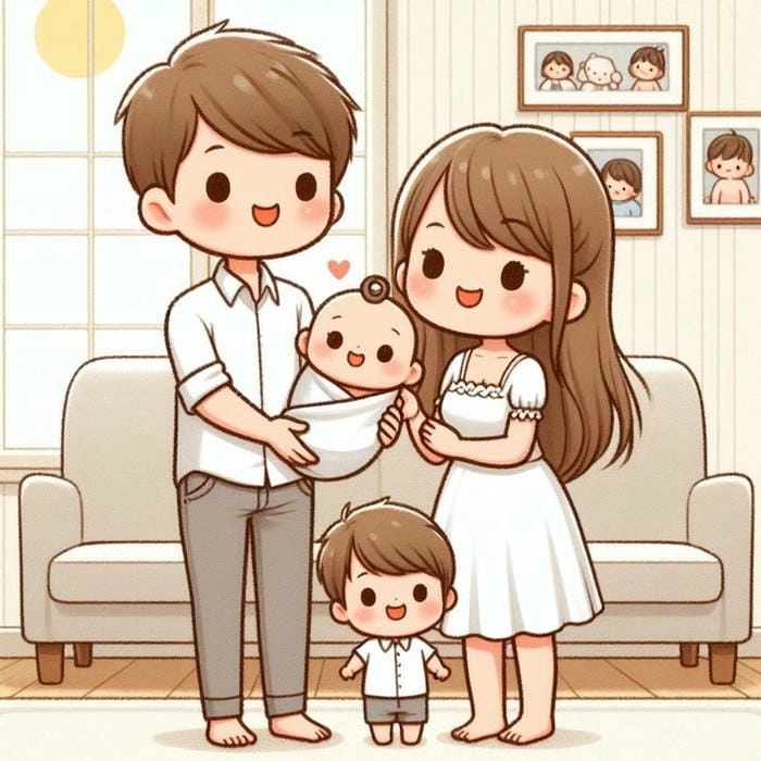 Thay ảnh đại diện bằng avatar gia đình chibi