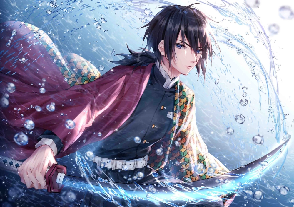 Tomioka Giyuu fanart nghệ thuật sống động và đẹp mắt