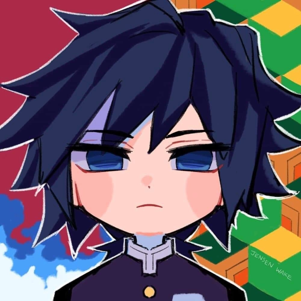 Giyuu chibi với nét vẽ đơn giản nhưng thu hút