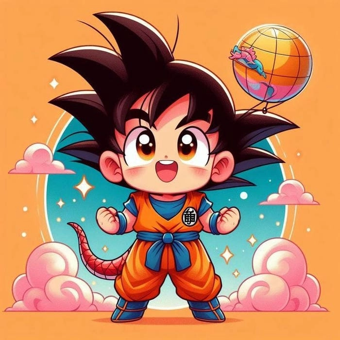 Thư giãn với ảnh goku chibi meme dance độc đáo