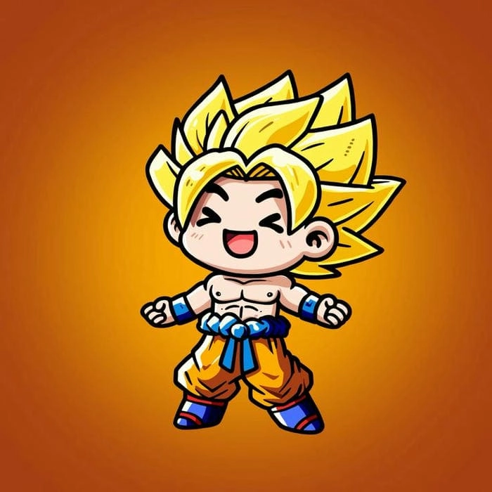 Khám phá goku chibi ssj blue đầy màu sắc
