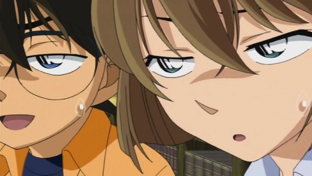 Hình ảnh Conan và Haibara đầy cảm xúc lặng thầm