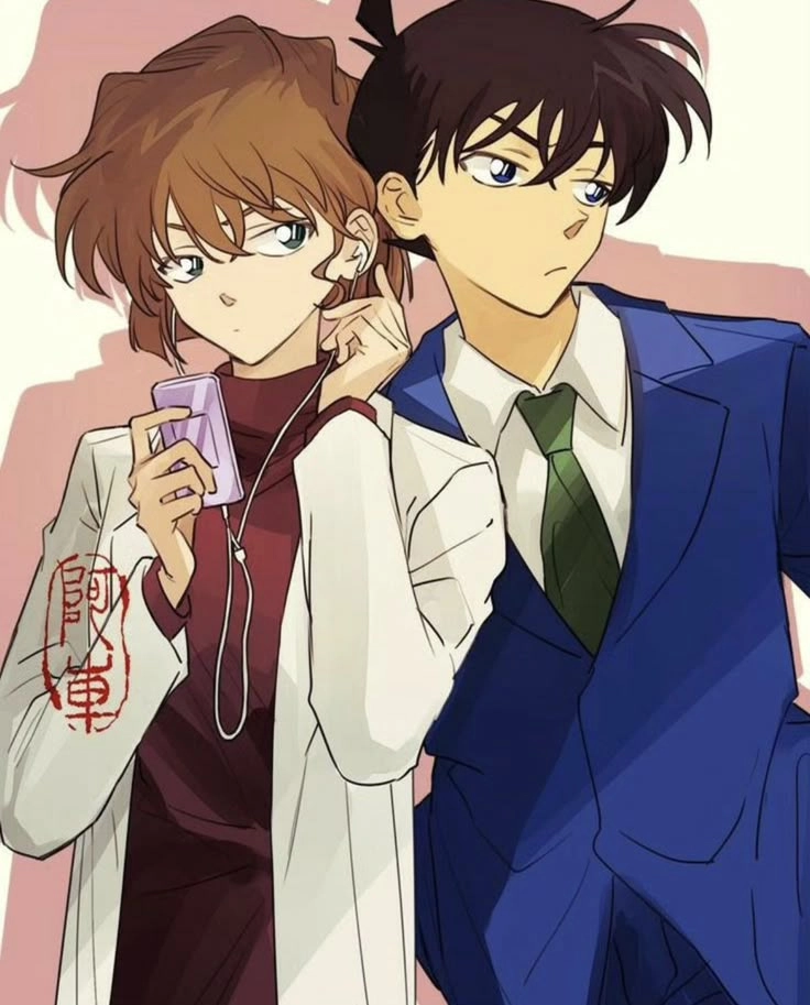 Hình ảnh Shinichi và Haibara đầy cảm xúc khó tả