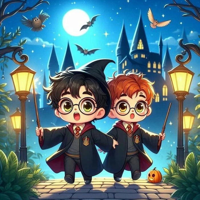 Bộ sticker dễ thương harry potter chibi sticker