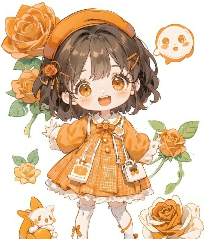 Chọn ngay avatar chibi nữ cute tết chào năm mới