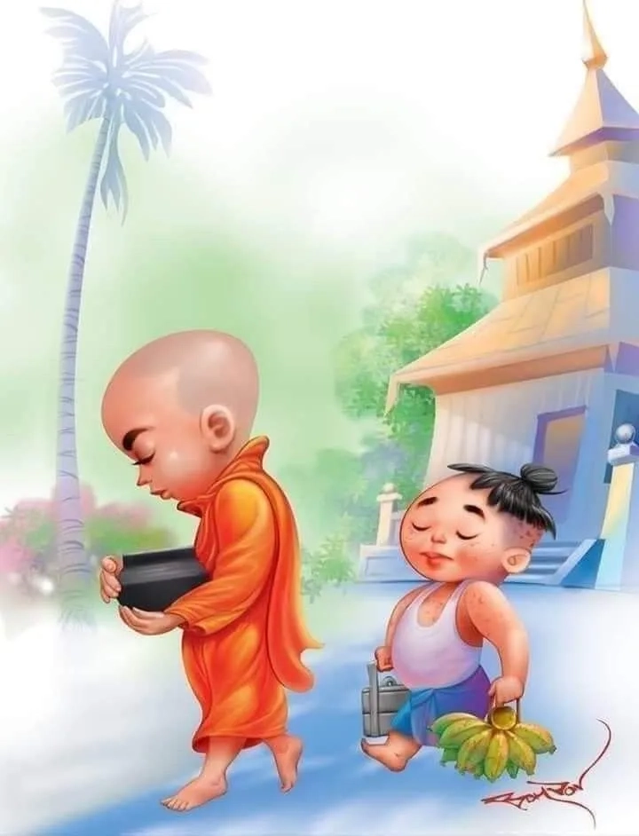 Xem ngay hình chú tiểu chấp tay thành kính