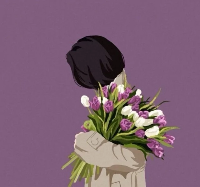 Xem ngay ảnh vẽ cô gái buồn quay lưng đầy tâm trạng