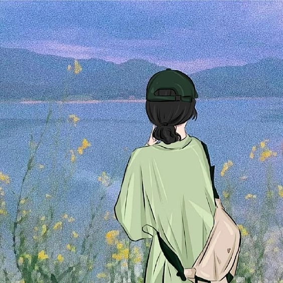 Tải hình nền cô gái buồn quay lưng chất lượng cao