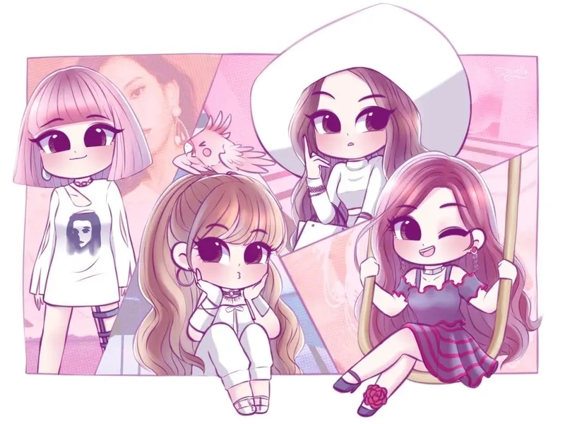 Đổi mới với hình nền điện thoại blackpink chibi cực đẹp