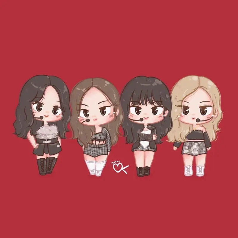 Chiêm ngưỡng hình nền máy tính blackpink chibi cute siêu hot