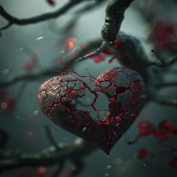 Chọn hình trái tim nền đen ấn tượng